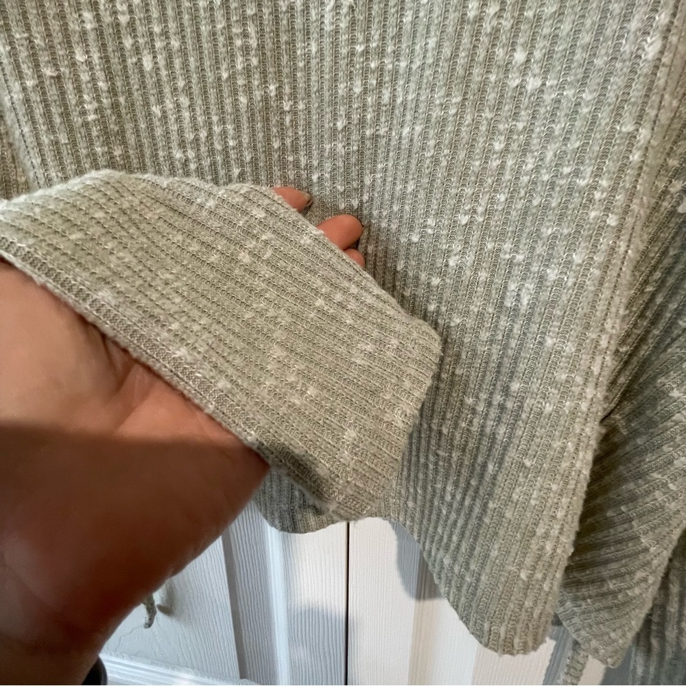 Eclipse Ribbed Knit Top in Light Gray size extra small - Picture 7 of 10
